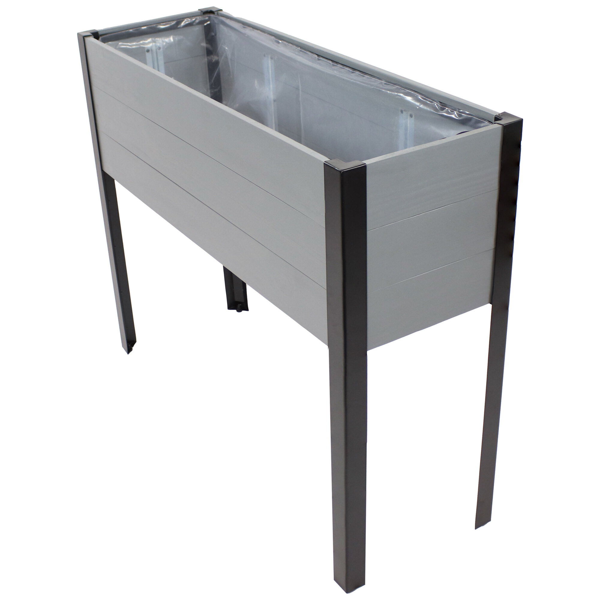 Sunnydaze Decor, Acacia Raised Garden Bed - Gray, Material Wood, Model# NPH-427